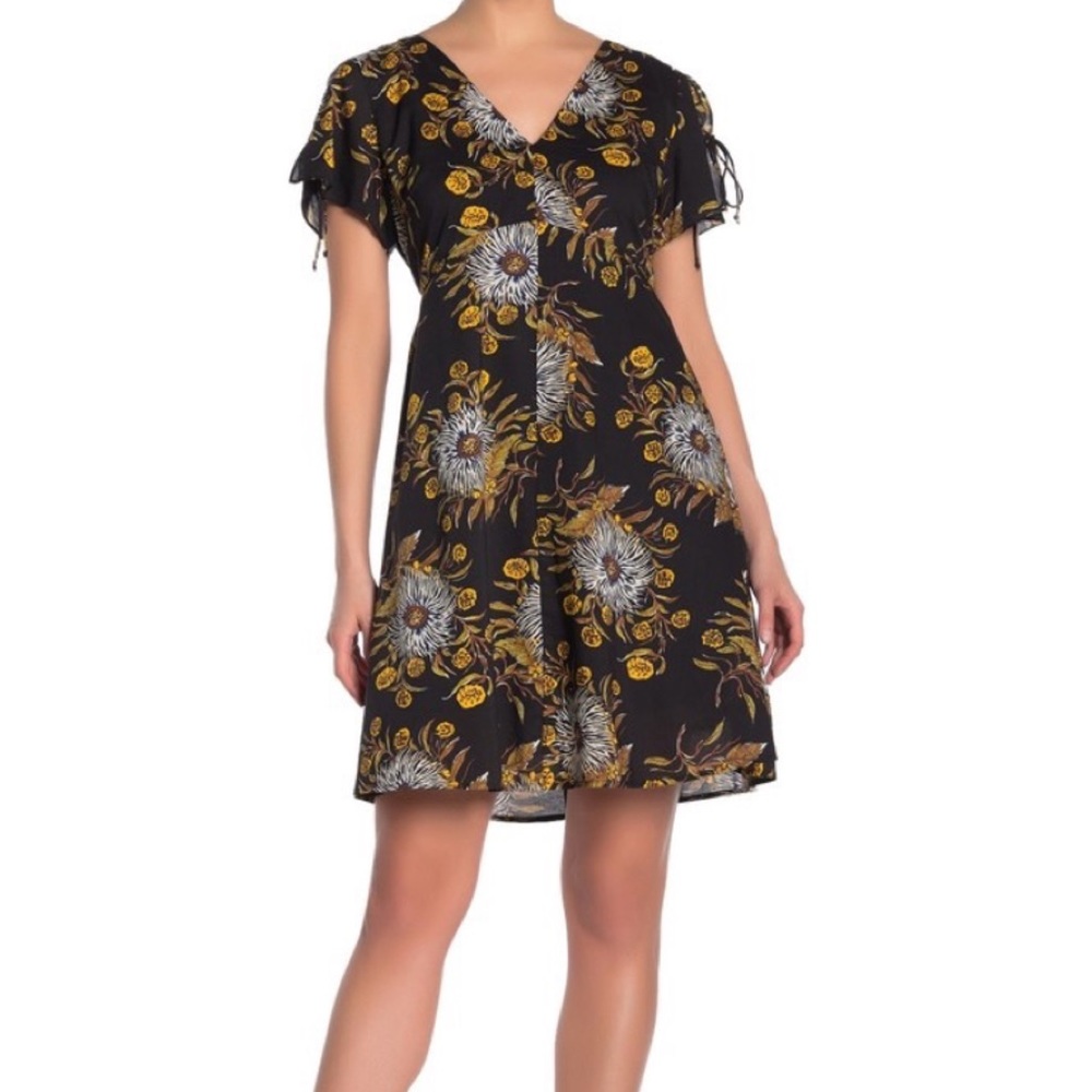 Madewell Open-Back Mini Dress in Painted Blooms